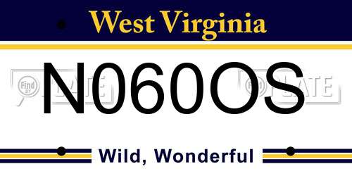 N060OS West Virginia License Plate