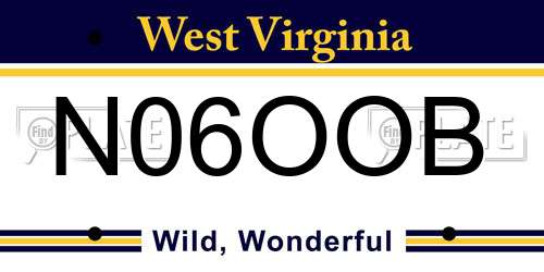 N06OOB West Virginia License Plate