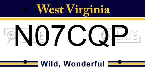N07CQP West Virginia License Plate