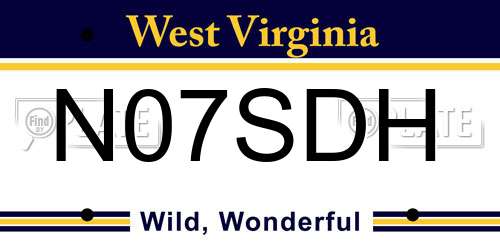 N07SDH West Virginia License Plate