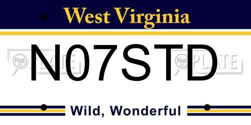 N07STD West Virginia License Plate
