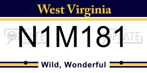 N1M181 West Virginia License Plate