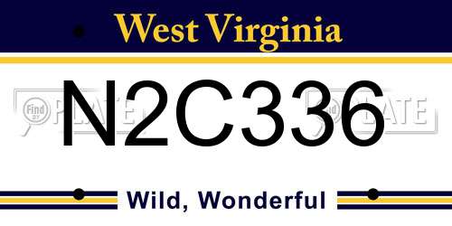 N2C336 West Virginia License Plate