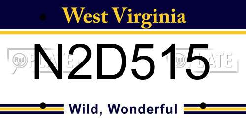 N2D515 West Virginia License Plate