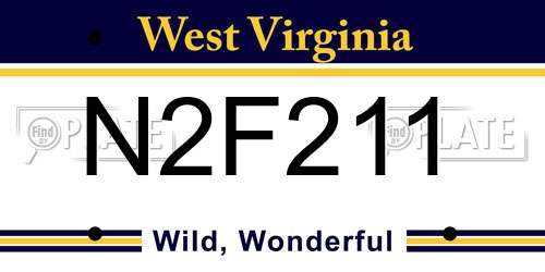 N2F211 West Virginia License Plate