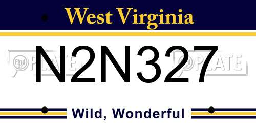 N2N327 West Virginia License Plate