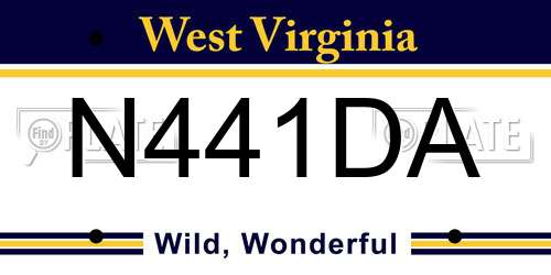 N441DA West Virginia License Plate