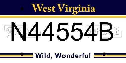 N44554B West Virginia License Plate
