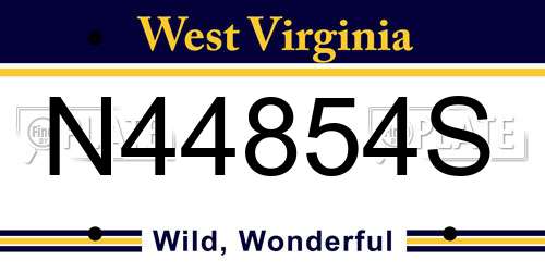 N44854S West Virginia License Plate