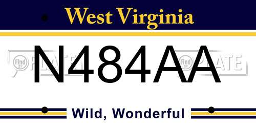 N484AA West Virginia License Plate
