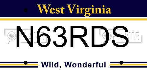 N63RDS West Virginia License Plate