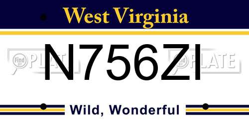 N756ZI West Virginia License Plate