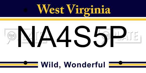 NA4S5P West Virginia License Plate