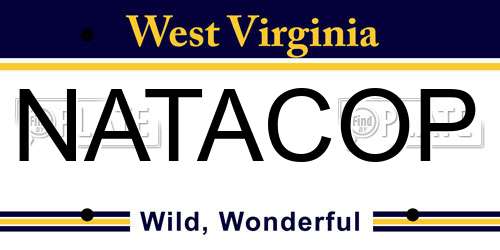 NATACOP West Virginia License Plate