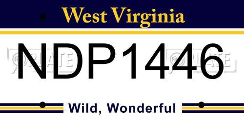 NDP1446 West Virginia License Plate