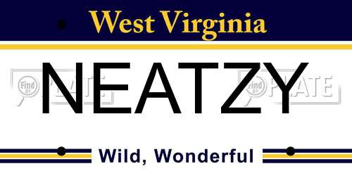 NEATZY West Virginia License Plate