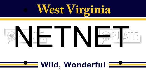 NETNET West Virginia License Plate