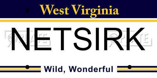 NETSIRK West Virginia License Plate