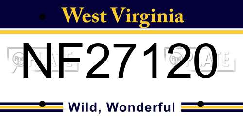 NF27120 West Virginia License Plate