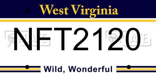 NFT2120 West Virginia License Plate