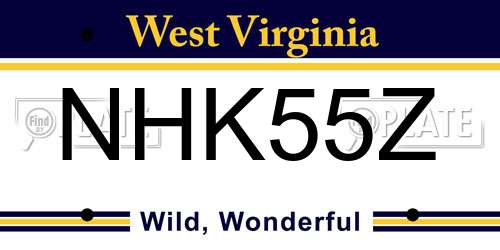 NHK55Z West Virginia License Plate