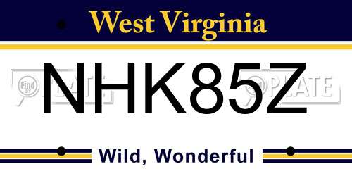 NHK85Z West Virginia License Plate