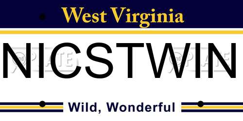 NICSTWIN West Virginia License Plate