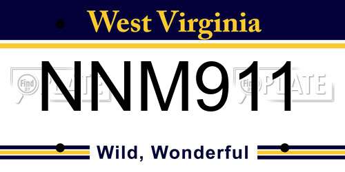 NNM911 West Virginia License Plate