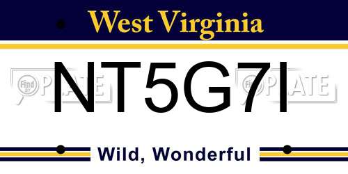 NT5G7I West Virginia License Plate