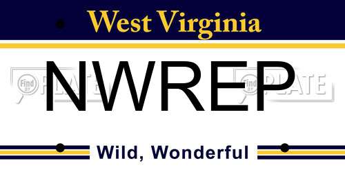 NWREP West Virginia License Plate