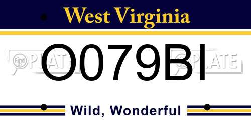 O079BI West Virginia License Plate