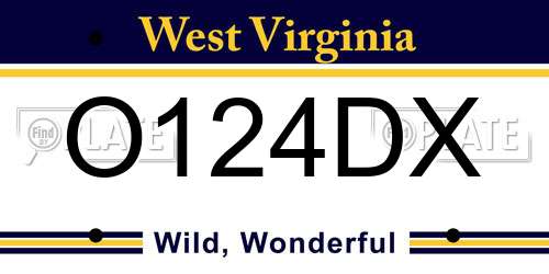 O124DX West Virginia License Plate
