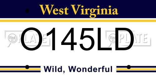 O145LD West Virginia License Plate