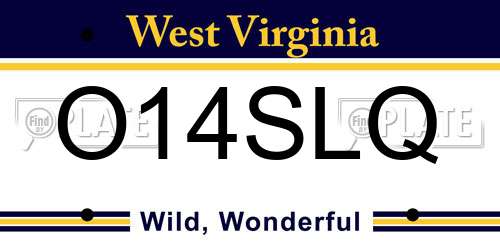 O14SLQ West Virginia License Plate