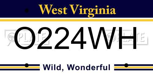 O224WH West Virginia License Plate