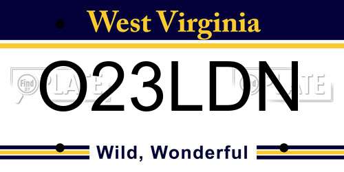 O23LDN West Virginia License Plate