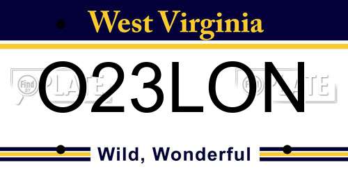 O23LON West Virginia License Plate