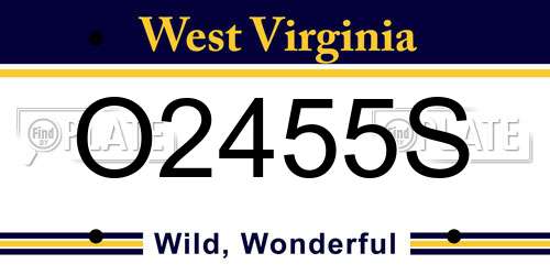 O2455S West Virginia License Plate