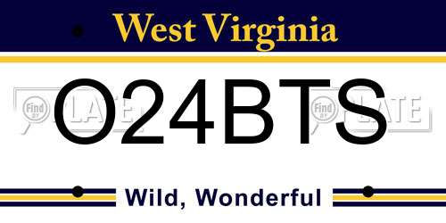 O24BTS West Virginia License Plate