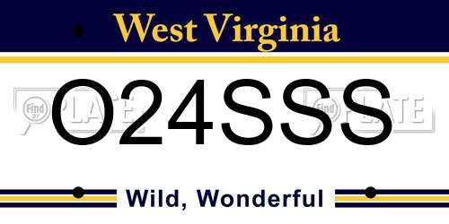 O24SSS West Virginia License Plate