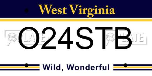 O24STB West Virginia License Plate