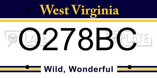 O278BC West Virginia License Plate
