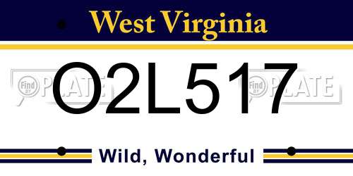 O2L517 West Virginia License Plate