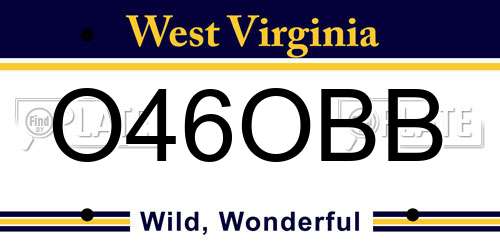 O46OBB West Virginia License Plate