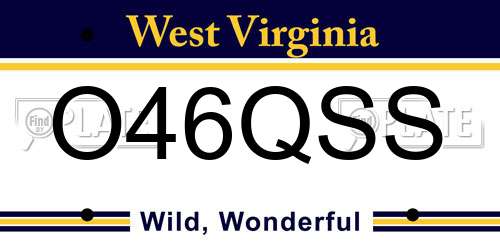 O46QSS West Virginia License Plate