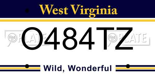 O484TZ West Virginia License Plate