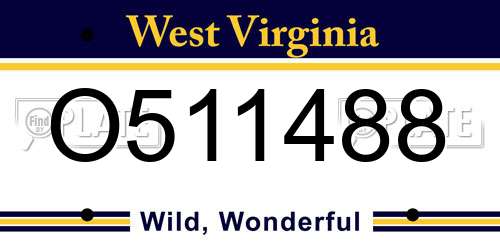 O511488 West Virginia License Plate