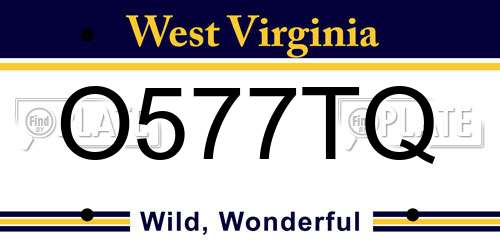 O577TQ West Virginia License Plate