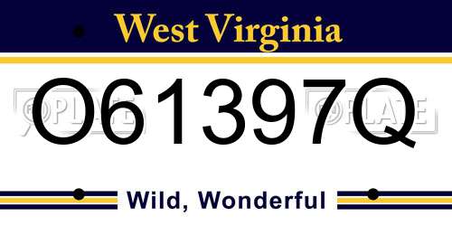 O61397Q West Virginia License Plate