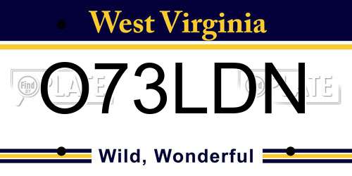 O73LDN West Virginia License Plate